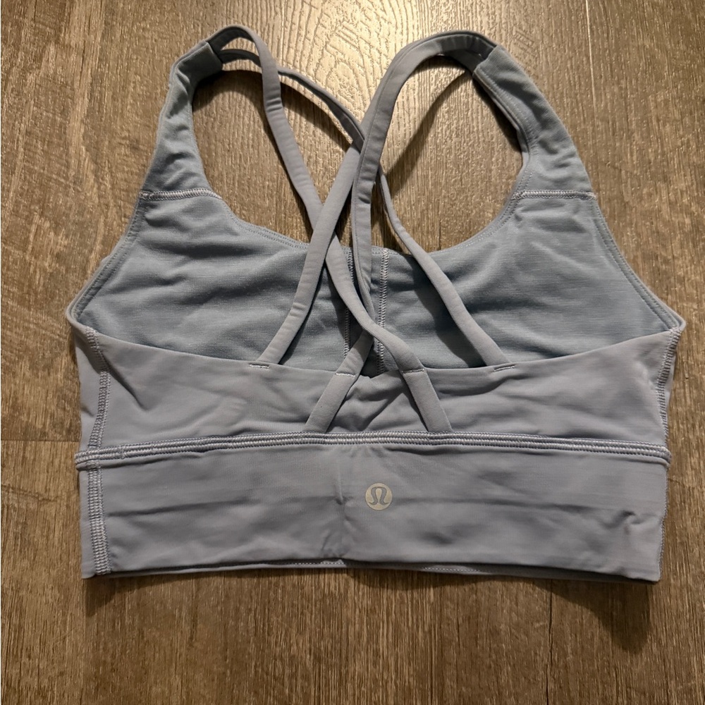 Like new Lululemon light blue longline energy bra - Picture 2 of 3